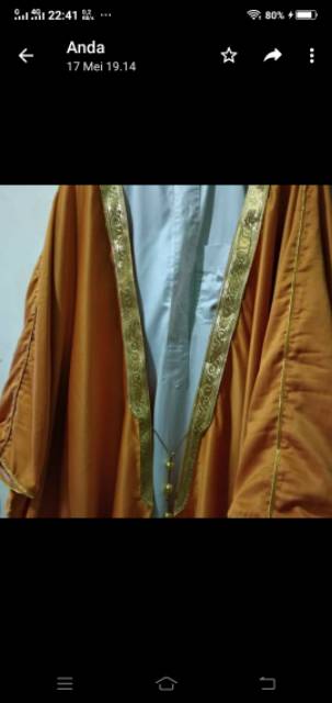 Jubah luaran bisth ustad imam arab jas pria muslim