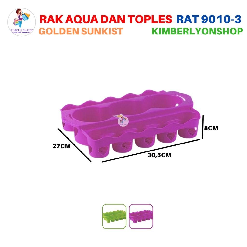 Rak Aqua Gelas + 3 Toples golden sunkist RAT 9010-3