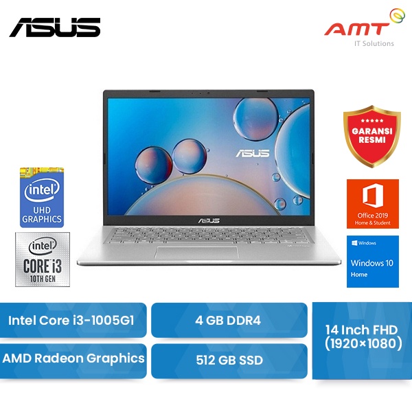 Asus VivoBook A416JAO-FHD351 14" i3-1005G1 4GB IntelUHD 512SSD W10 OHS