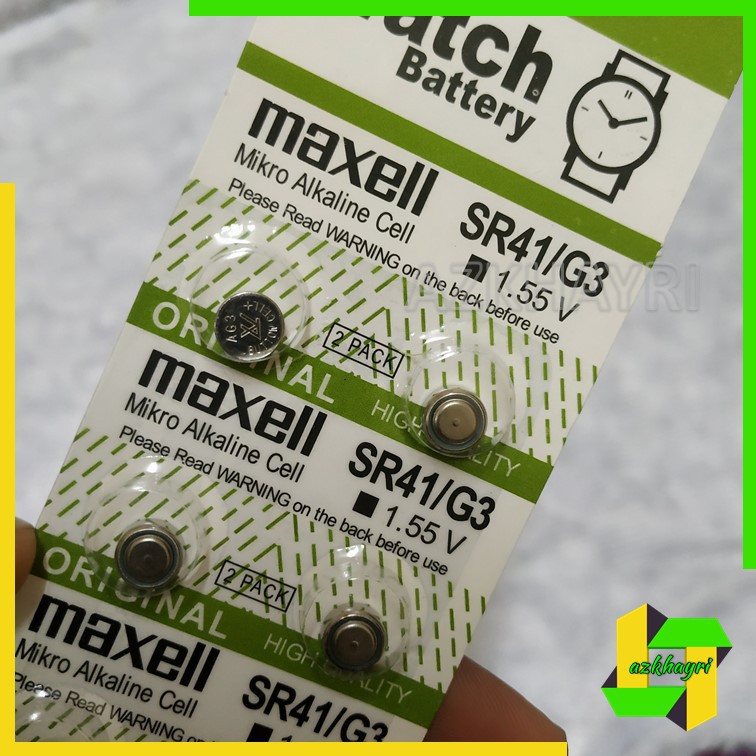 SR41 SR LR 41 AG3 Baterai Koin Kancing Alkaline 3V untuk Mainan Jam Maxell