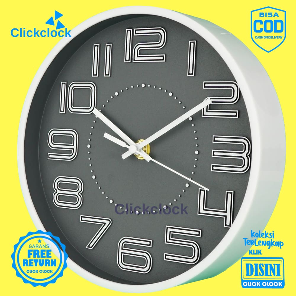 Jam Dinding Quartz Minimalis Light Blue Alari GD-9854ZC Besar Hiasan Dinding Unik