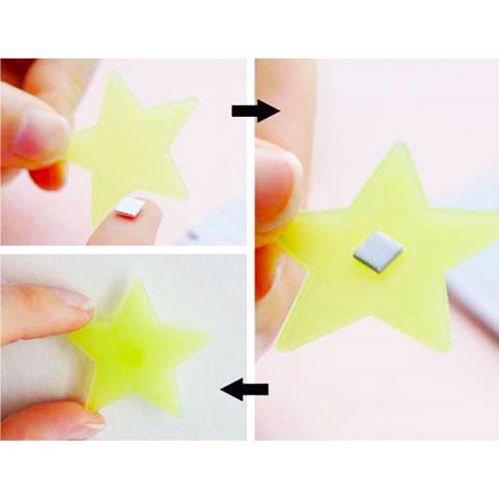 Star Wall Stiker Bintang Dinding Bercahaya Glow in The Dark isi 100 pcs