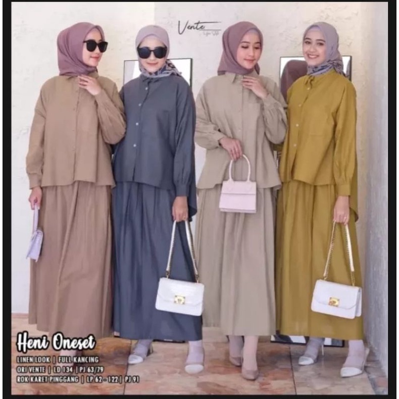Fashion Muslim Wanita Kekinian Setelan Rok Dan Atasan Wanita Set One Set Wanita Korean Style Busui F