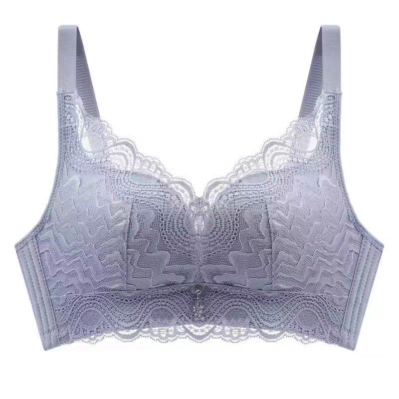 [ LINGERIE MASTER ] - (B-35) BRa women bra BH WANITA PUSH UP busa tipis nyaman BRA WANITA TANPA KAWAT-B-35 Abu-Abu