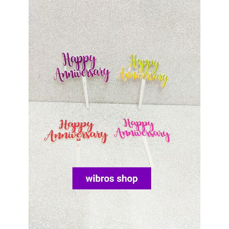 Topper Kue Anniversary/Hiasan Kue