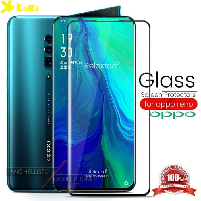 Tempered Glass 9D For Oppo Reno 6.4 inch Tempered Glass Full Layar Full Cover Full Glue