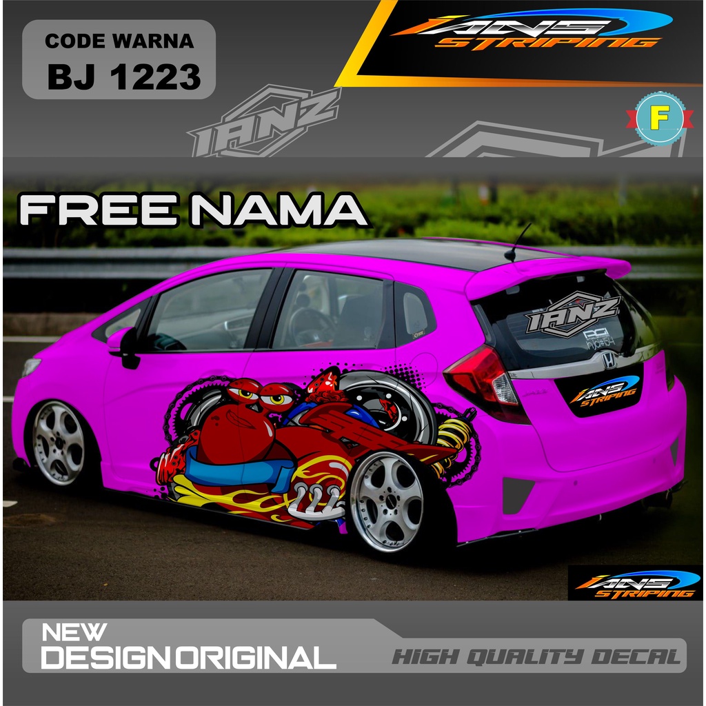 STICKER MOBIL HONDA BRIO / DECAL STIKER MOBILIO AGYA AYLA / STIKER MOBIL JAZZ TERBARU