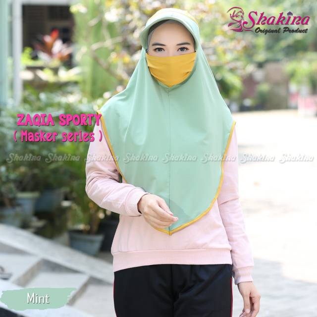 *PROMO MURAH* JILBAB INSTAN ZAQIA SPORTY (Masker series) ORI SHAKINA HIJAB