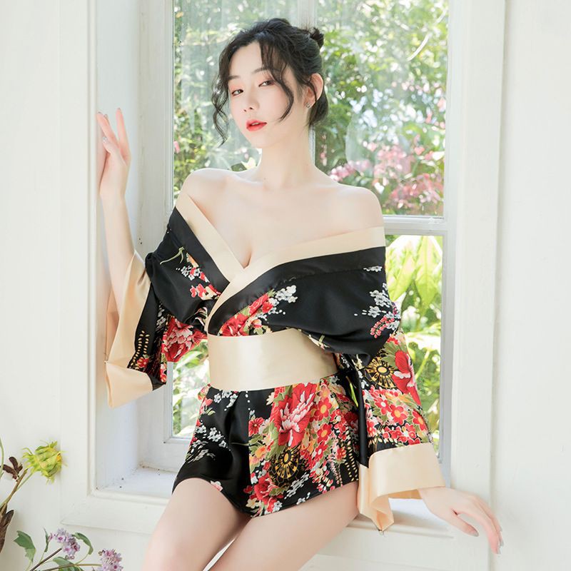 Lingerie Kostum Cosplay Yukata Wanita Jepang model Pita Seksi Premium S M L XL