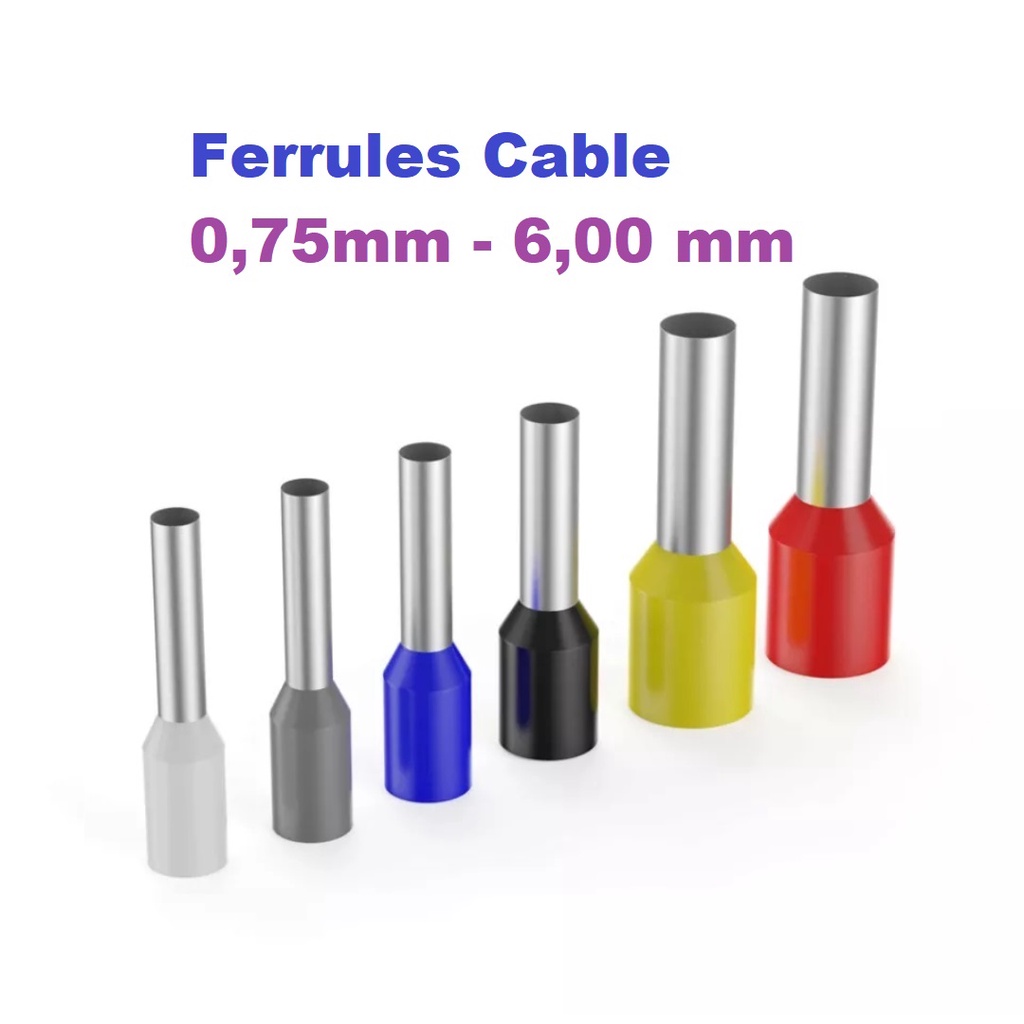 Skun Kabel Ferrules 0,75mm - 6mm 100 pcs/pack