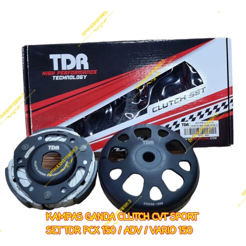 TDR KAMPAS GANDA CLUTCH CVT SPORT SET TDR PCX 150 / ADV / VARIO 150 TDR RACING ORIGINAL