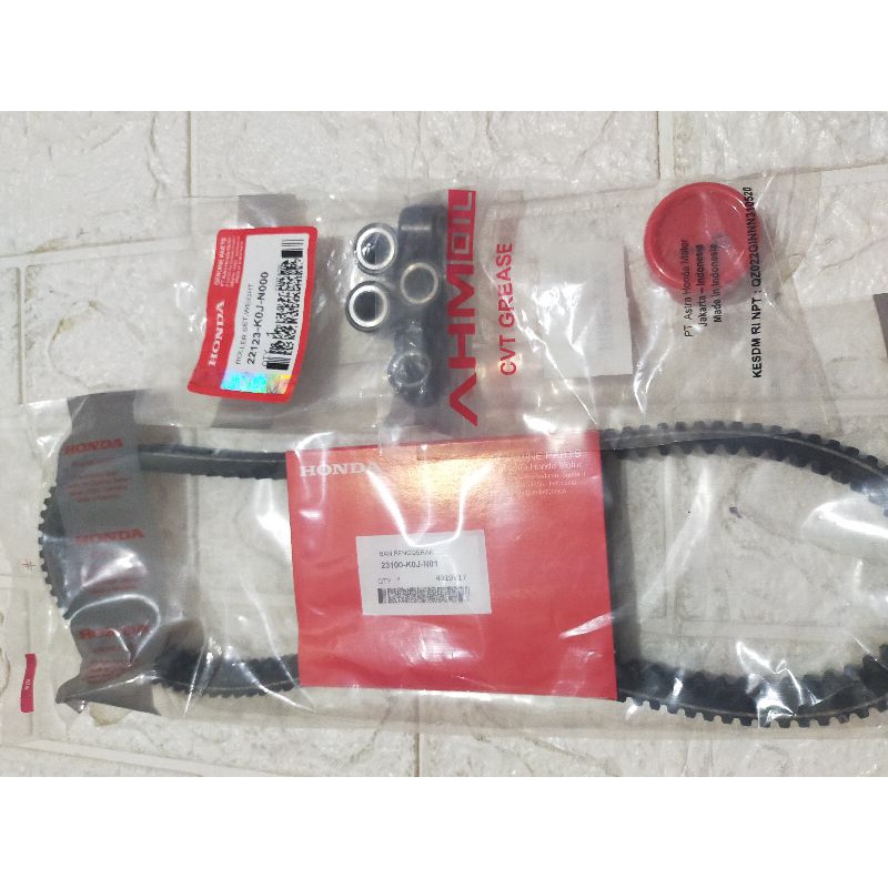 v-belt kit Genio ,beat new esp2020 roller,gemuk