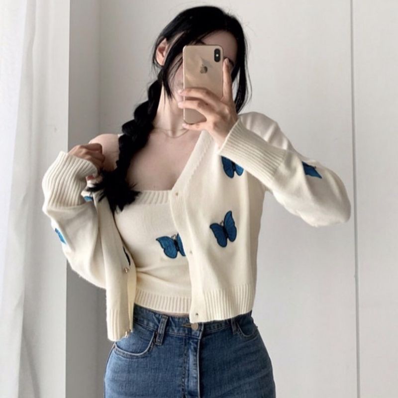 M FESYEN KANAH KOREAN SETELAN WANITA KOREAN STYLE IMPORT ONE SET KOREAN STYLE KOREAN CROP TOP WANITA