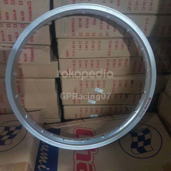 Velg Champ Hitam dan Silver Ukuran 140 160 185 215 250 300 350 Ring 17 ORIGINAL CHAMP