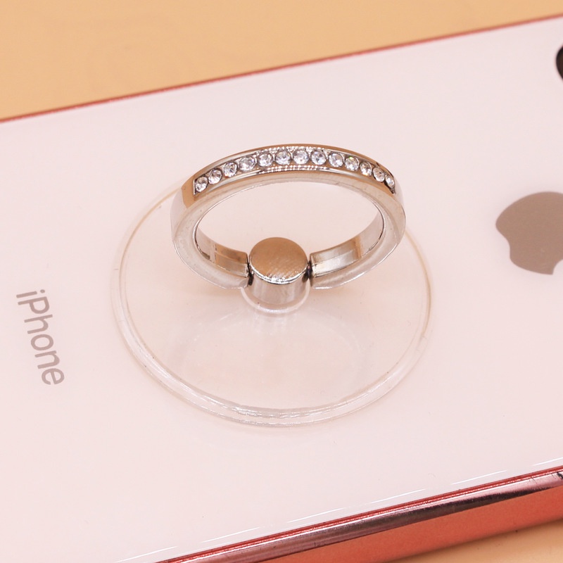 Ring Holder Transparan Ultra Tipis Rotasi 360 ° Hias Berlian Untuk Smartphone Universal