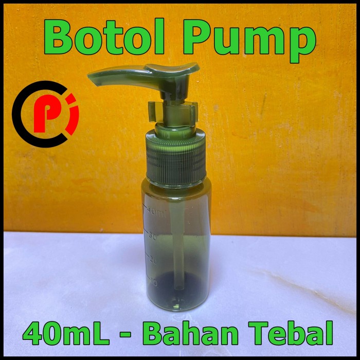 Botol Kosong Model Pump Pompa Bahan Tebal Kapasitas 40mL