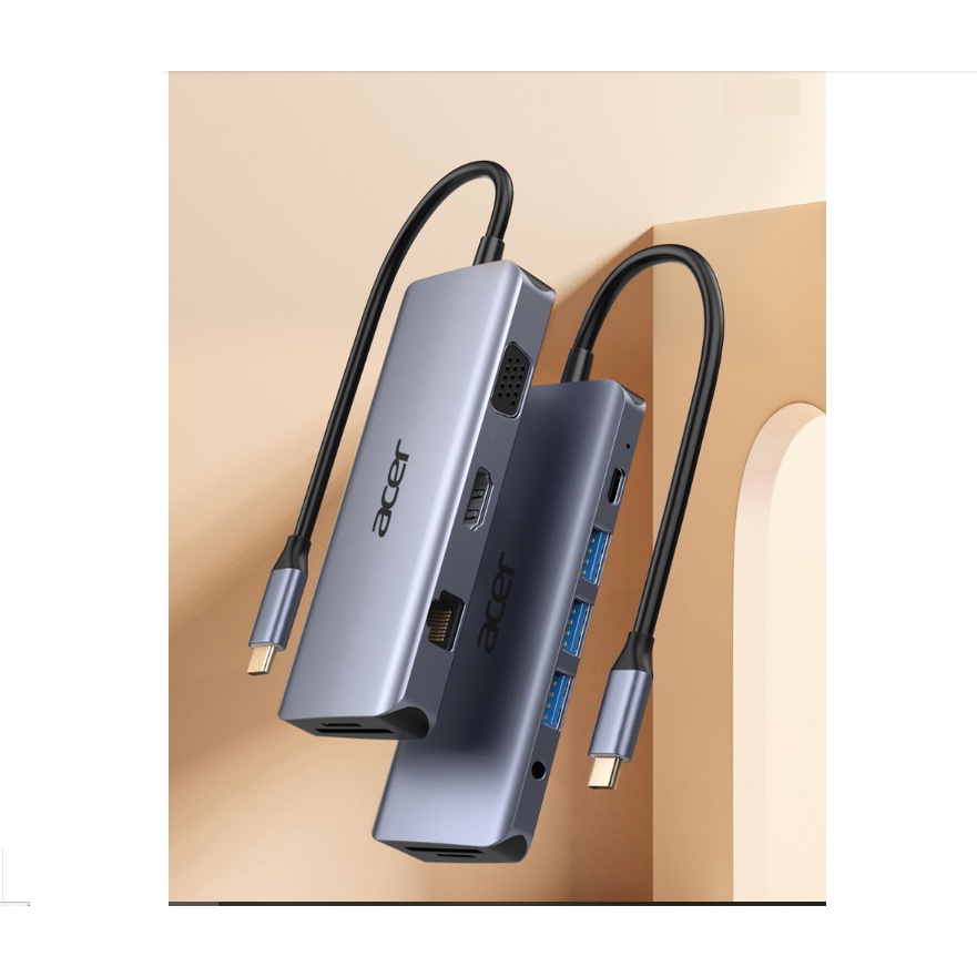 Docking Station Acer 10 in 1 Thunderbolt 3 Type C VGA HDMI PD Original