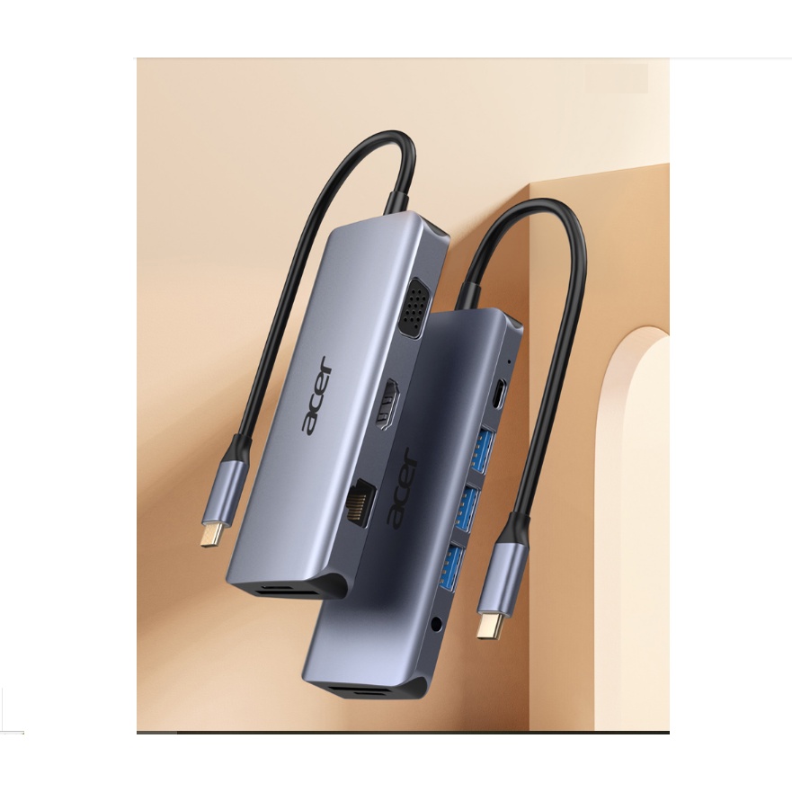 Docking Station Acer 10 in 1 Thunderbolt 3 Type C VGA HDMI PD Original