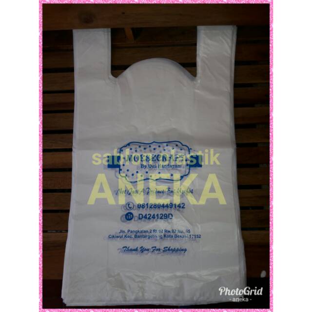 

Kantong kresek sablon ukuran 35 x 50