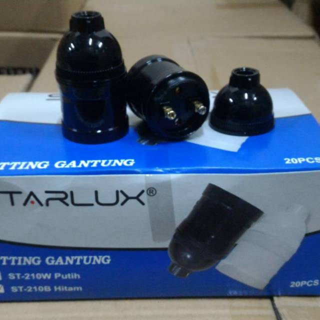 Fiting Gantung Hitam Starlux E27