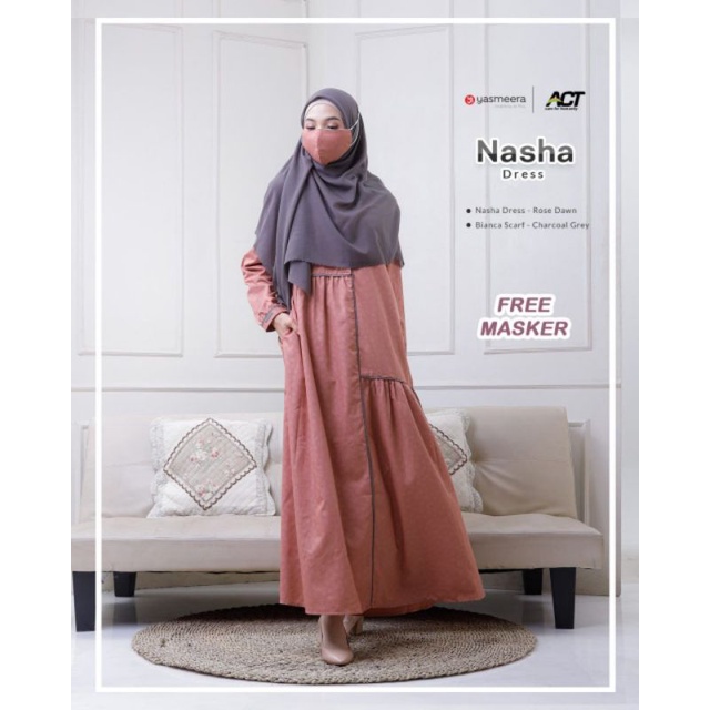 GAMIS DRESS BUSUI NASHA CASUAL BY YASMEERA