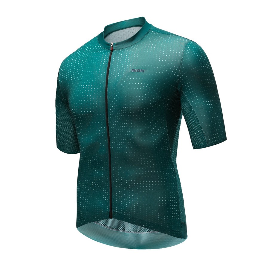 RION Men Maillot Ciclismo Jersey Sepeda Pria Baju Sepeda ketat- GREENBLACK