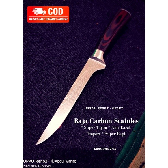 Pisau Seset Kulit - Pisau Kusus Seset Kelet Kulit Sapi, Domba, Kambing, Spesialis Jagal -