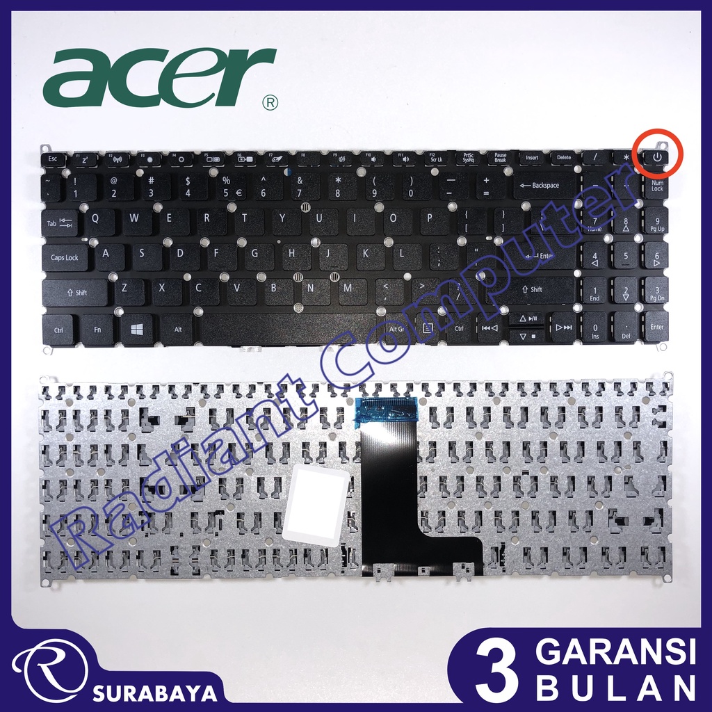 Keyboard Acer Swift SF315-41 SF315-51 SF315-51G SF315-52 SF315-52G No Backlight