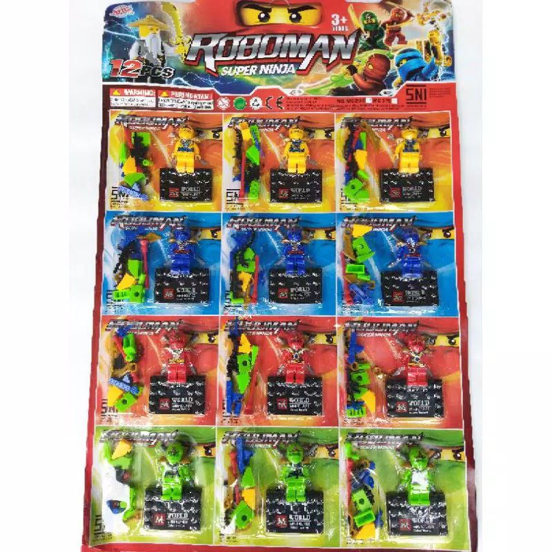 Lego Ninja Figure Mini + Set Senjata Murah Meriah