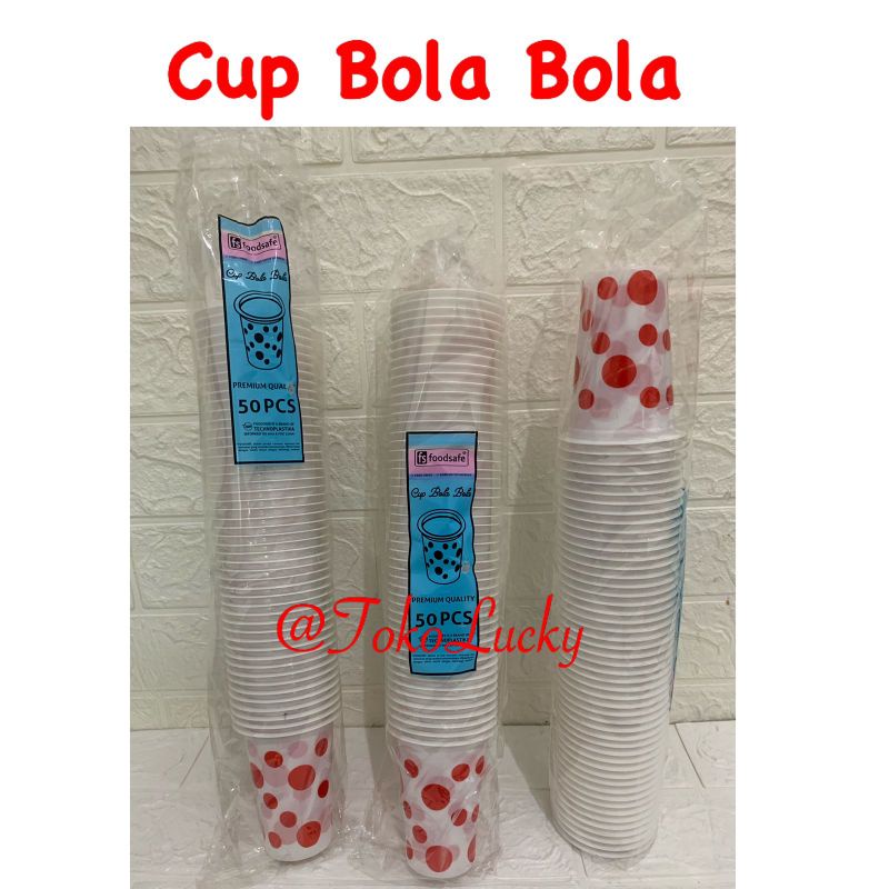 

Cup Bola Bola/ Cup polkadod/ Cup Plastik isi 50pc