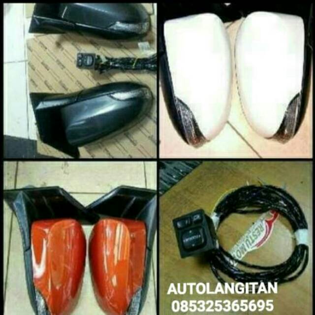 UPGRADE KACA SPION TOYOTA - DAIHATSU SIGA - CALYA - DATSUN GO PANCA KOMPLIT PLUS TOMBOL MIRROR