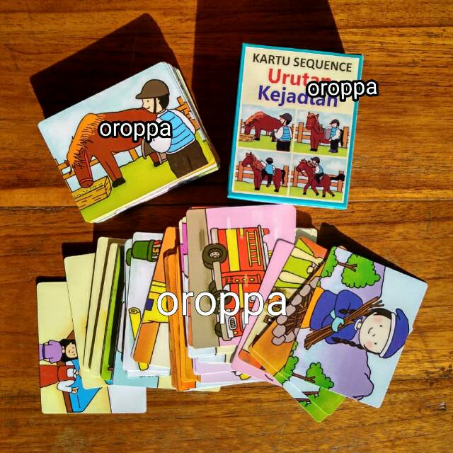 Flash Card Kartu Belajar Anak Balita Paud TK Sequence Urutan Kejadian Mainan Edukasi Anak
