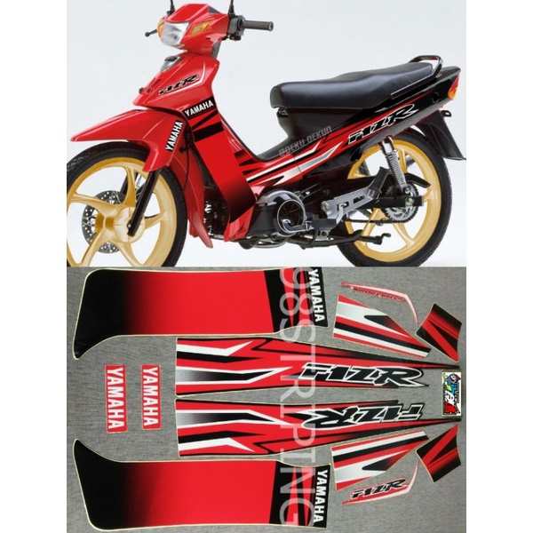 STIKER STRIPING LIS VARIASI FIZ R FIZR MERAH