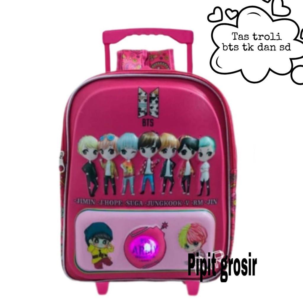 tas anak troli dorong bts tas anak sd dan tk karakter bts