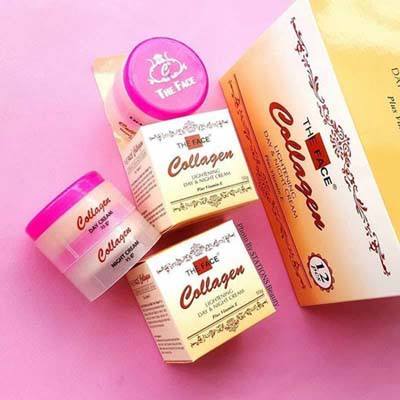 [BPOM] THE FACE CREAM COLLAGEN COLAGEN SIANG MALAM 50GR KRIM PENCERAH_Cerianti