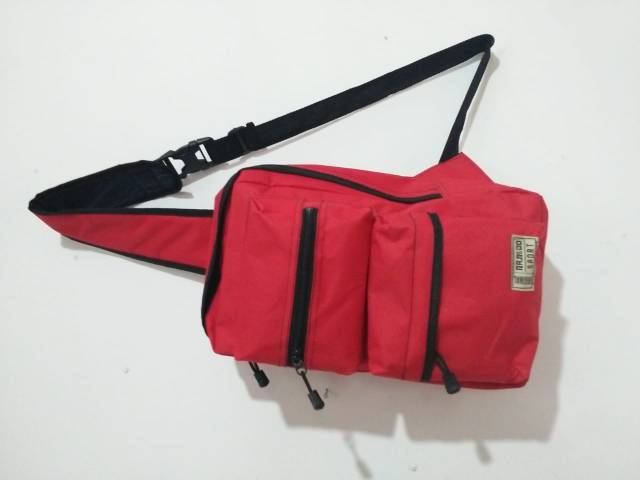 Slingbag selempang saku dua sekolah kuliah