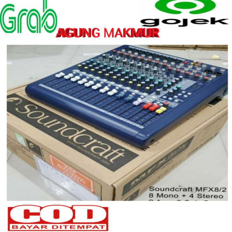 mMixer Soundcraft MFX 8 /2 Effect Lexicon 8 Channel / Soundcraft mfx8 ( 8 channel )