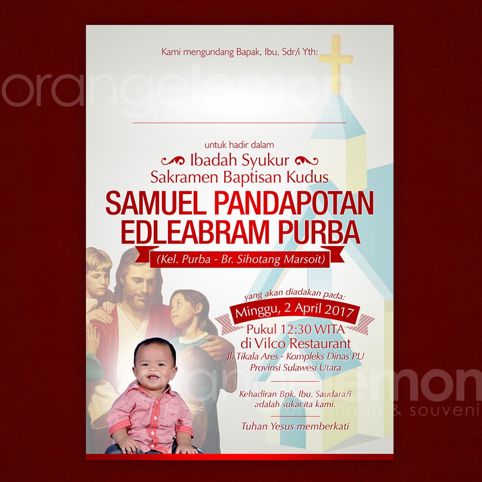 860 Contoh Surat Undangan Baptisan Anak Terbaru