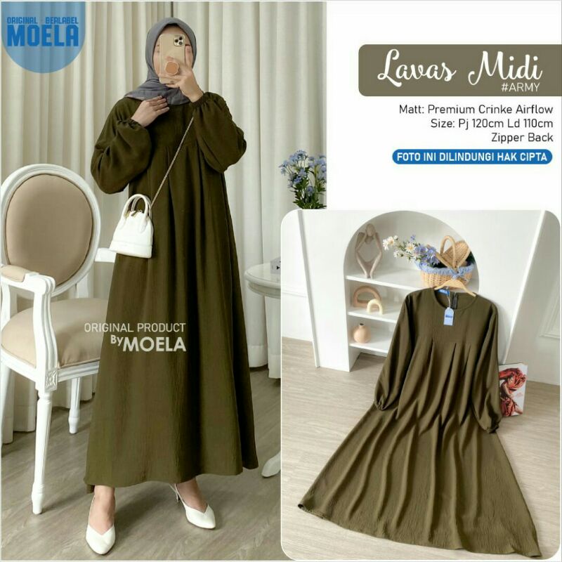 LAVAS & ISACO Midi Dress Ori by Moela