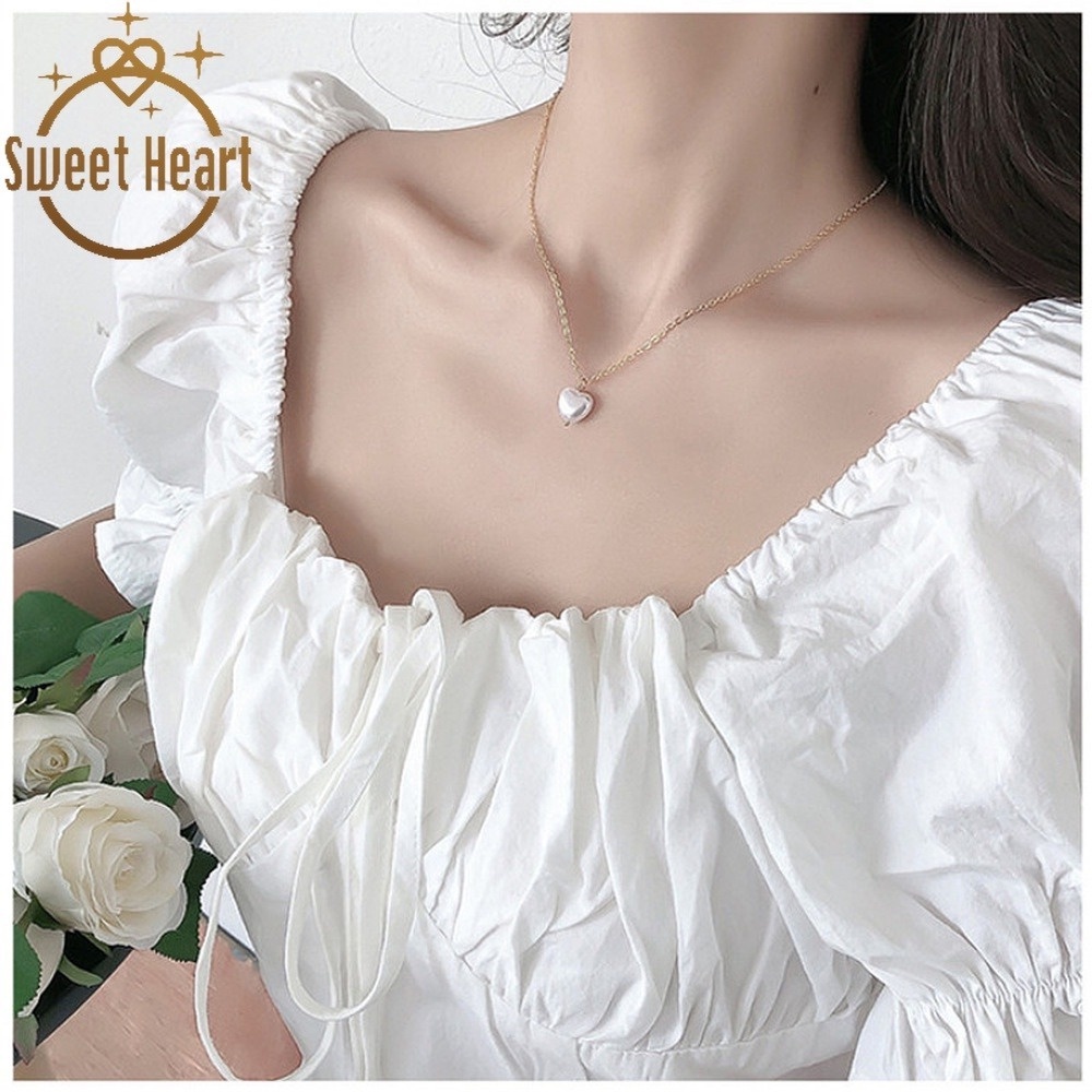 Fashion Simple Heart Pendants Necklaces Jewelry Women Korean Sweet Clavicle Chain Choker Accessories