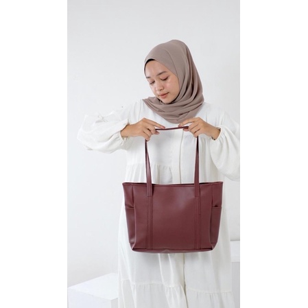 TOTE BAG 100rb DAPAT 3/ TAS KERJA/ Code SHOPER VERINA POCKET