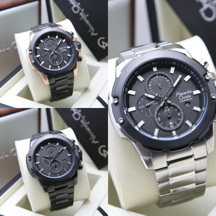 JAM TANGAN PRIA ALEXANDRE CHRISTIE AC 6583 RANTAI ORIGINAL GARANSI RESMI 1 TAHUN