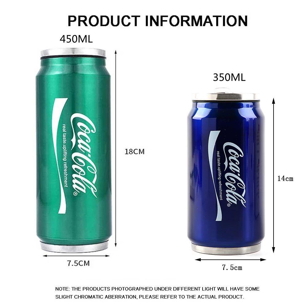 Chookyy Cangkir Termos Hadiah Natal Reusable Cola Creative Straw Water Bottle Drink Mug Coffee Insulated Cup