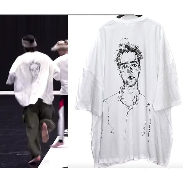 OFFICIAL BTS TAEHYUNG V WEAR BAJU TSHIRT MENS PANDA OVERBOX TEE