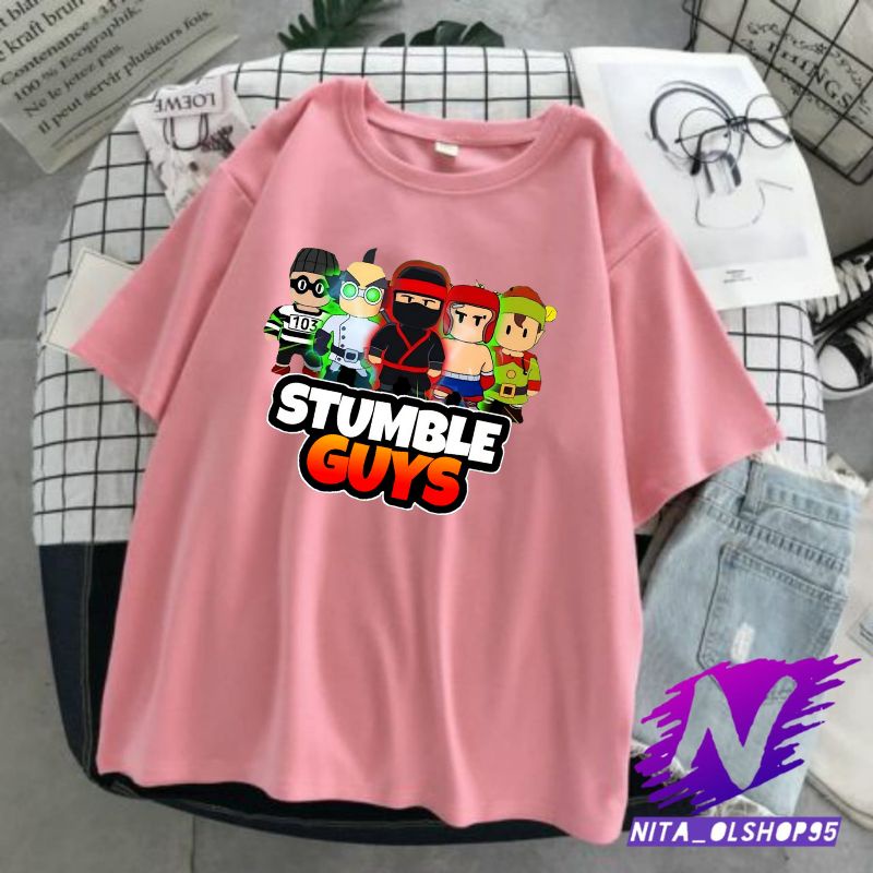 kaos anak stumble guys baju anak stumble guys premium stumble guys