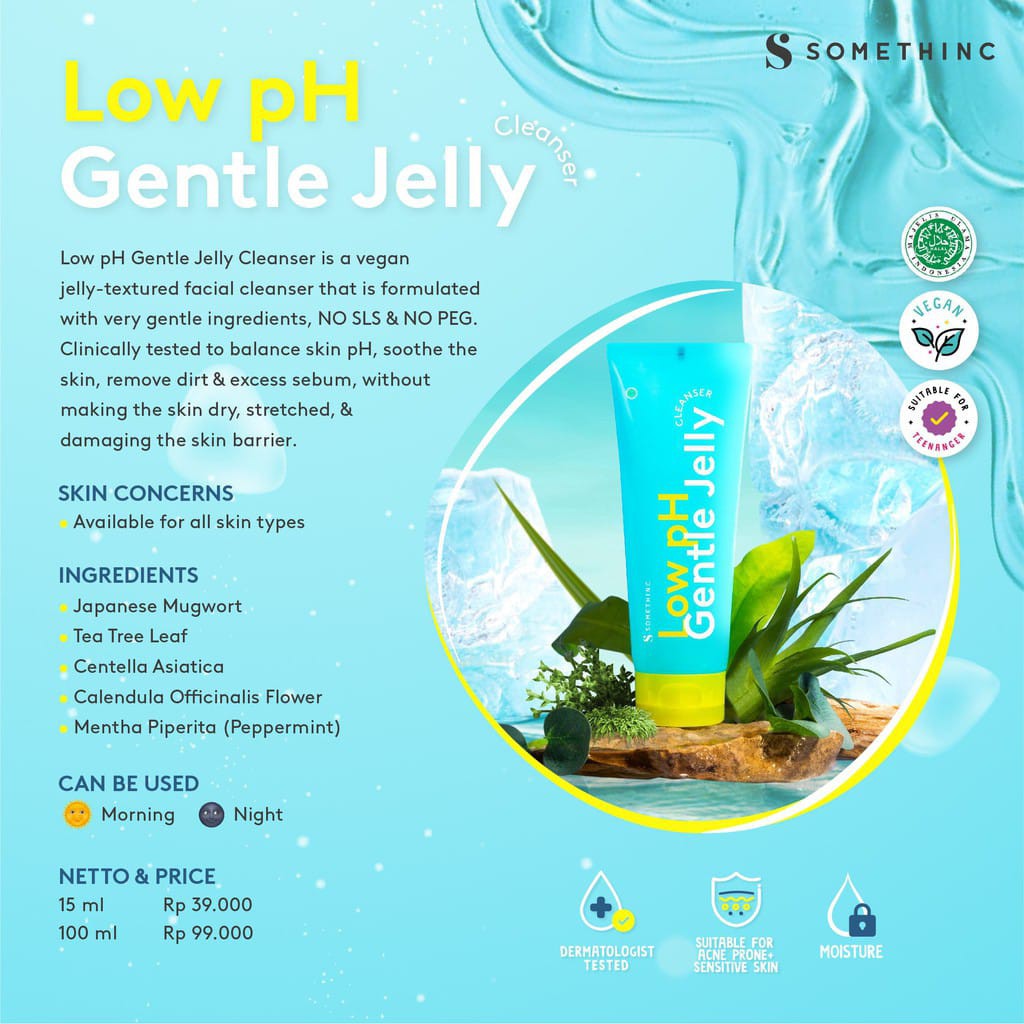 SOMETHINC Low pH Gentle Jelly Cleanser 100 ML | 50 ML ~ ORIGINAL 100%