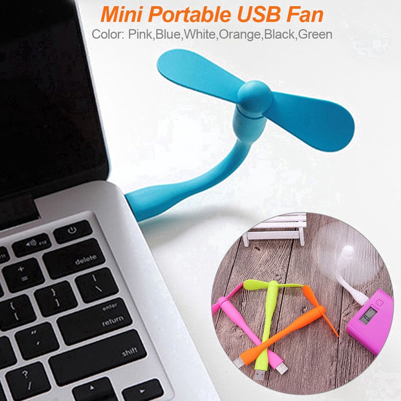 Kipas Portable Mini USB Port Portabel Fleksibel Power Supply PC Notebook Laptop Power Bank