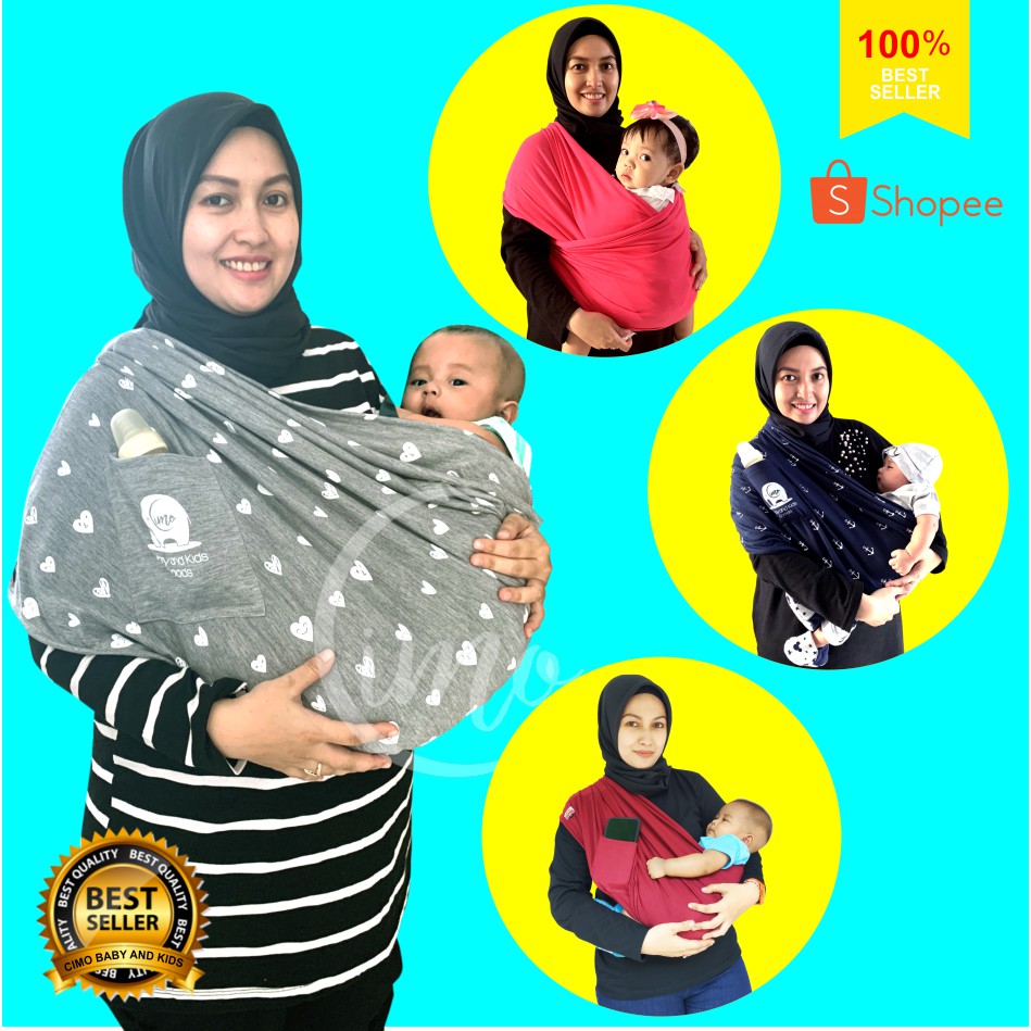 Gendongan Bayi Ring Sling Utuh Tanpa Celah Baby Al Mix Motif Shopee Indonesia