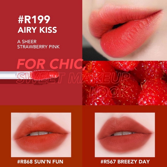 YOU Cloud Touch Fixing Lip Tint [Soft Velvet Finish Lip Stain | Korean Style Lipstik Bibir | Melembapkan Tahan Lama liptint] lipstick lip tint