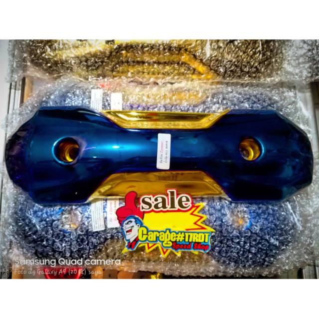 Tameng Knalpot Honda Zoomer Beat Scoopy Vario Stainles Twotone Original Heng Thailand Universal